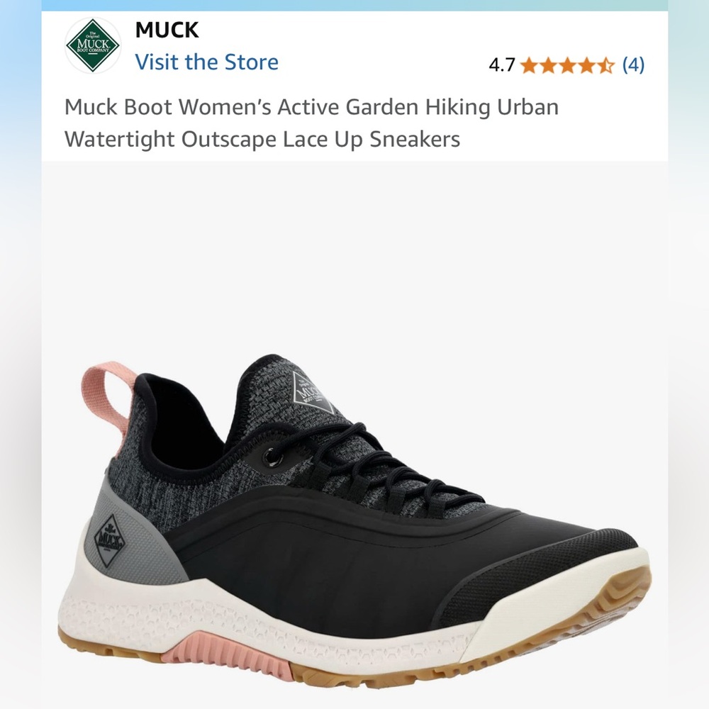 Women’s Muck Active Gardening Hiking watertight shoes. Sz 9
